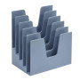 Organisateur de Bureau Acrimet avec 5 Compartiments Incliné - Rangement Pratique en Plastique Bleu
