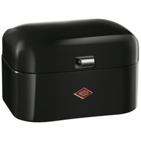 Boîte à Pain WESCO Single Grandy Noire en Acier avec Trous d'Aération