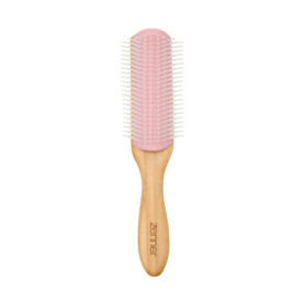 Brosse de Coiffage en Bambou Zenner - Démêlante et Modulable pour Cheveux Bouclés