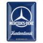 Plaque Vintage Mercedes-Benz Kundendienst en Métal - Décoration Rétro pour Passionnés d'Automobiles