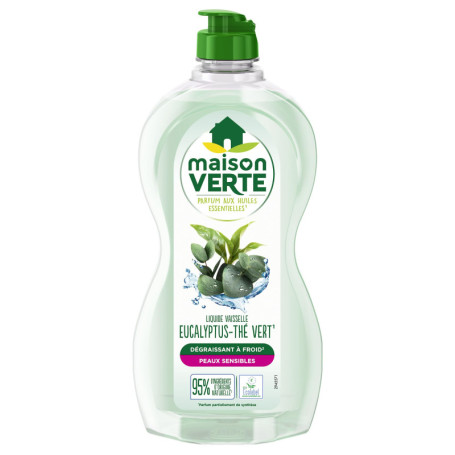Liquide Vaisselle Eucalyptus-Thé Vert - 500ml - Maison Verte