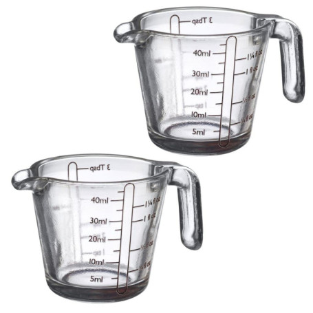 Lot de 2 mini verres doseurs 40 ml - Westmark