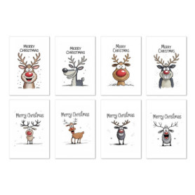 Lot de 8 cartes de Noël haut de gamme avec enveloppes - Edition Seidel