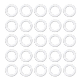 ECSiNG 100 Anneaux de Rideaux Romains en Plastique Transparent - 13mm