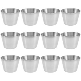 Boerunid Lot de 12 Gobelets à Sauce en Acier Inoxydable