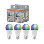 Pack de 4 ampoules LED RGBW E27 Osram SMART+ avec contrôle Alexa