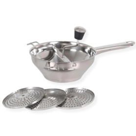 Moulin à Légumes PARENCE en Acier Inoxydable avec 3 Disques Interchangeables