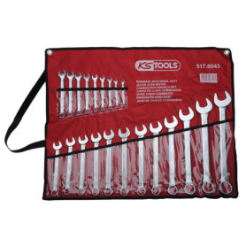 Jeu de 21 clés mixtes KS TOOLS en trousse - 6 à 32 mm