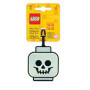 Étiquette de Sac LEGO Tête de Squelette Phosphorescente - Accessoire Halloween