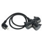 Rallonge Electraline 1 m avec 3 Prises Caoutchouc IP44 pour Chantier