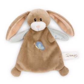 Doudou Lapin Lopino en Peluche pour Bébé - 20 x 17 cm, Marron