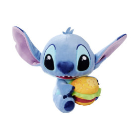 Peluche Disney Stitch avec Hamburger - 25 cm, idéale dès la naissance