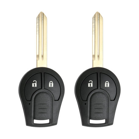 Coque de Clé Télécommande 2 Boutons pour Nissan Micra et Juke
