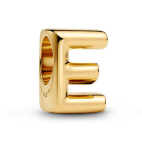 Charm Mini Lettre E en Argent Sterling Plaqué Or 14 Carats - PANDORA