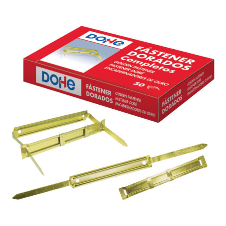 MTL Lot de 50 Attaches Métalliques Dorées pour Reliure