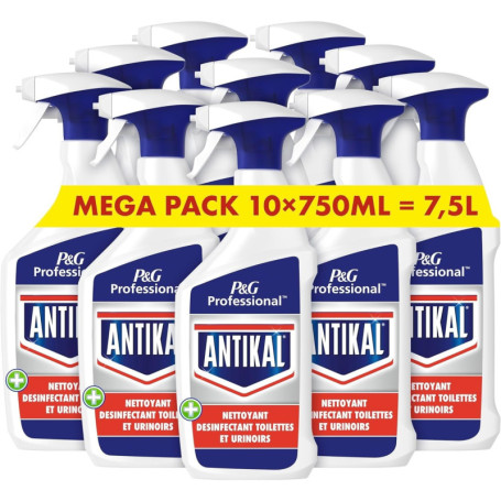Antikal Spray Nettoyant Désinfectant Anti-Calcaire 750ml - Brillance Éclatante