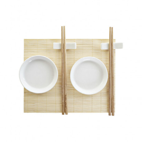 Set de sushi DKD Home Decor Bambou Grès (7 pcs) (28,8 x 19,8 x 3 cm) 20,99 €