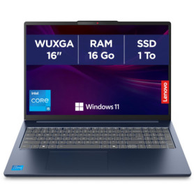 Lenovo IdeaPad Slim 5 - Ordinateur Portable 16'' WUXGA, Intel i5, 16Go RAM, 1To SSD, Windows 11