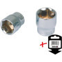 Douille 1/2" 6 pans 16 mm en Acier Inoxydable - KS Tools