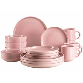 Service de table MÄSER Alenia pour 4 personnes en céramique rose