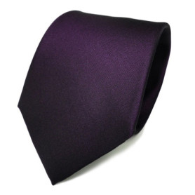 Cravate en Soie Unicolore Violet Foncé TigerTie