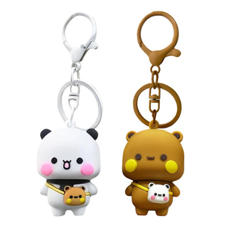 Lot de 2 Porte-Clés Kawaii Bubu et Dudu - Mignons et Pratiques
