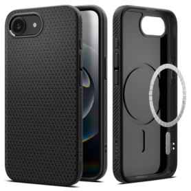 Coque Spigen Liquid Air MagFit pour iPhone 16/17 - Noir Mat