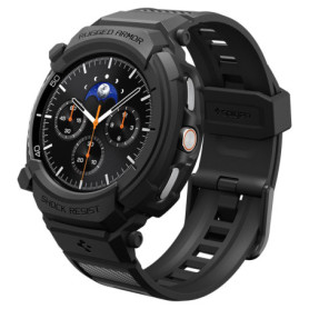 Coque Spigen Rugged Armor Pro pour Samsung Galaxy Watch 8 Classic 46mm - Noir Mat