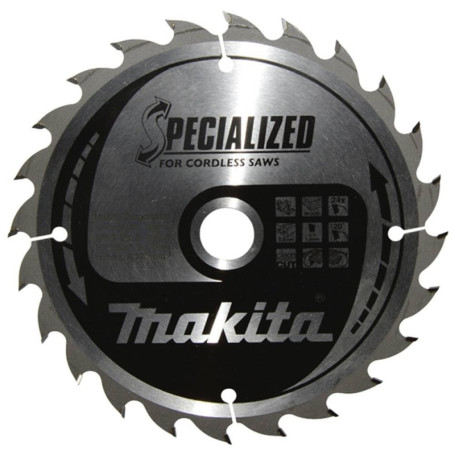 Lame de Scie Circulaire Makita 165 mm - 24 Dents pour Couper le Bois
