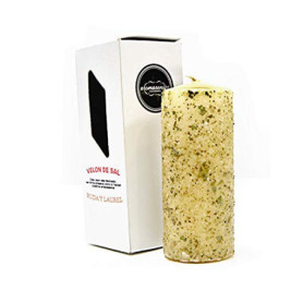 Bougie Artisanale Parfumée au Sel et Laurier - 15 cm