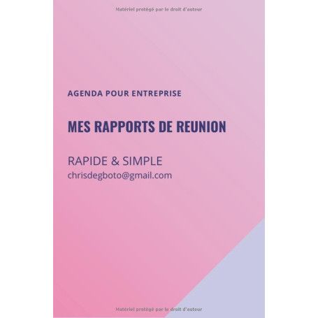 Agenda de Réunion Pratique : 50 Formulaires Simples à Remplir
