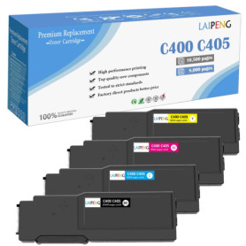 Cartouches de Toner Compatible 4 Couleurs pour Xerox VersaLink C400 C405