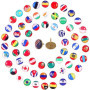 Punaises créatives Drapeaux Nationaux - 100 pièces pour Tableau et Bureau