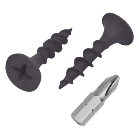 Lot de 100 vis en acier noir pour cloison sèche et menuiserie