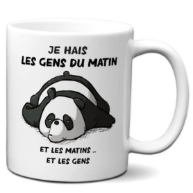 Mug Humoristique Je Hais les Gens du Matin - Cadeau Original