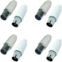 Pack de 8 Connecteurs Coaxiaux Mâles et Femelles pour Câbles TV