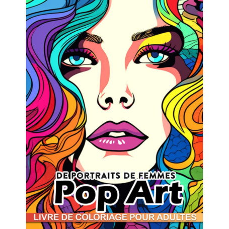 Livre de Coloriage Pop Art pour Adultes - Portraits de Femmes