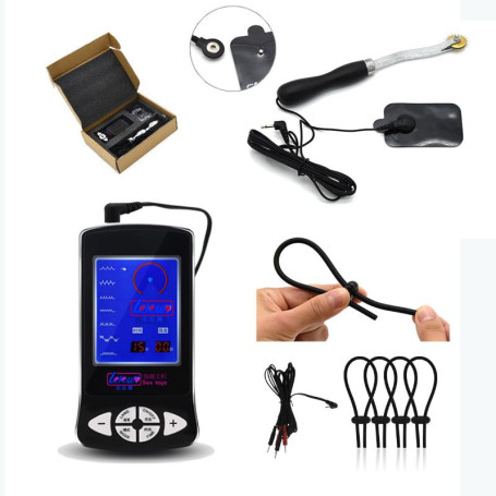 Kit de Stimulation Électrique Bondage Masters avec Moulinet Whartenberg