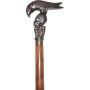 Canne de marche en bois vintage avec poignée aigle - Élégance et praticité