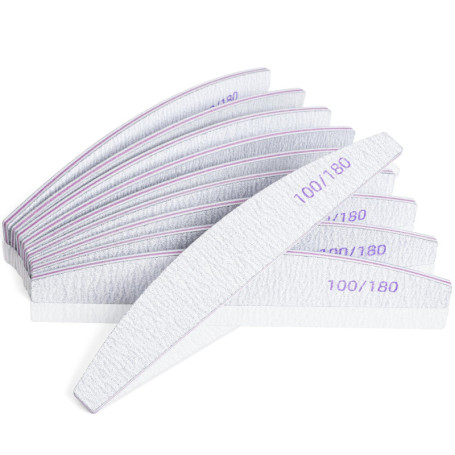 Lot de 10 Limes à Ongles Double Face pour Manucures et Pédicures