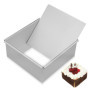 Moule à Gâteau Carré WANDGU avec Fond Amovible en Aluminium Antiadhésif