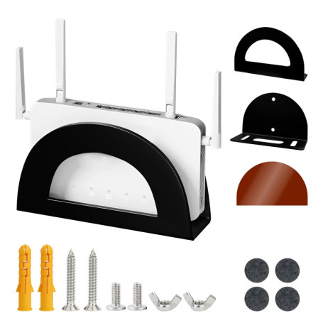 Boîtier Mural Ajustable pour Routeur WiFi - Rangement Pratique en Acier Carbone