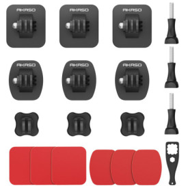 Support de Fixation Adhésif AKASO pour Casque de Moto - Compatible GoPro et Insta360