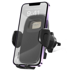Support Téléphone Voiture YISH avec Rotation 360° - Clip Amélioré