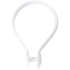 Pack de 25 Anneaux de Rideau de Douche Encliquetables - 40 mm - Blanc