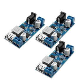 Giantdeer Module Buck DC-DC 24V/12V à 5V avec Port USB - Convertisseur Énergétique pour Raspberry Pi et Arduino
