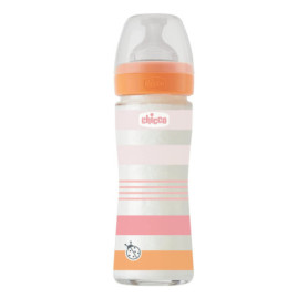 Biberon Chicco Bien-Être 240 ml avec Tétine Physio Anti-Colique - Rose