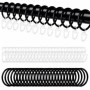 Ensemble de 48 Anneaux et Crochets de Rideau en Métal Noir - 30mm
