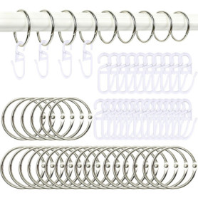 Pack de 30 Anneaux en Acier Inoxydable pour Rideaux - Élégants et Robustes