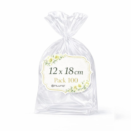 Sachets Cellophane Transparents Ofituria - 100 Sacs pour Emballages Élégants